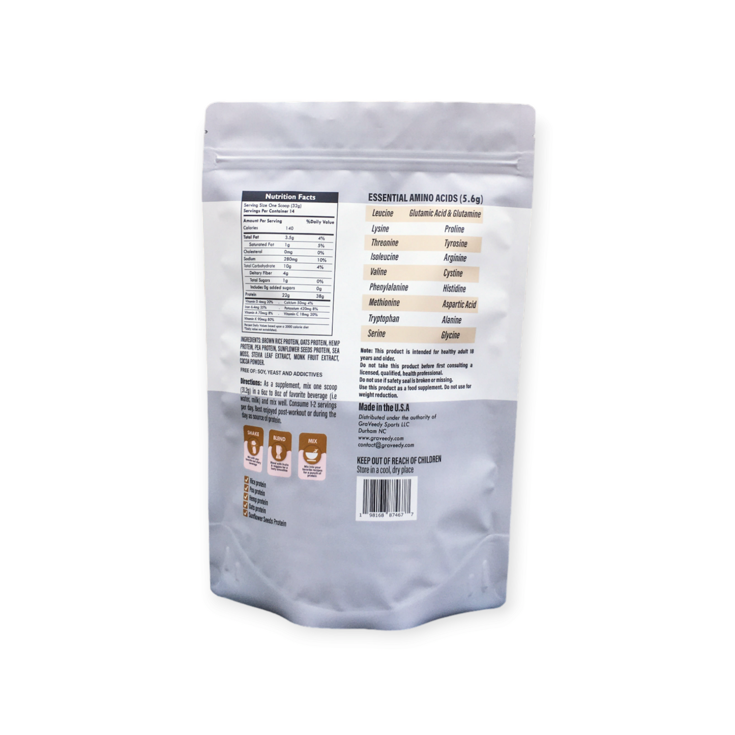 Plant Based Tone & Lean Protein-Chocolate-1lb